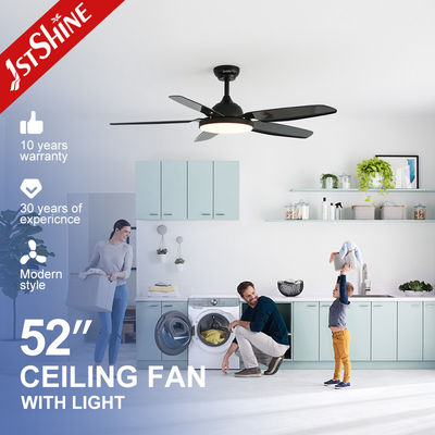 Buy Black Ceiling Fan With Light And Remote Control ABS Blade Low Noise online manufacture