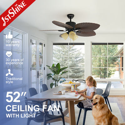Buy 3000K Color Temperature Ceiling Fan with Light 1stshine Hotel Fancy Pull Chain Control online manufacture