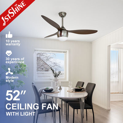 Buy Metal Ceiling Fan with Light 3 ABS Wooden Blades Wall Control Black/Brown/OEM Colors online manufacture