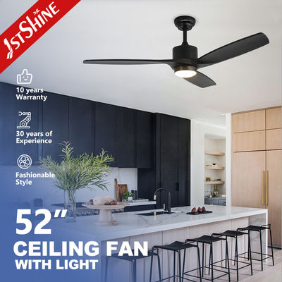 Buy Bedroom 6 Speed Remote Control Wooden Decorative Ceiling Fan With Led Light online manufacture