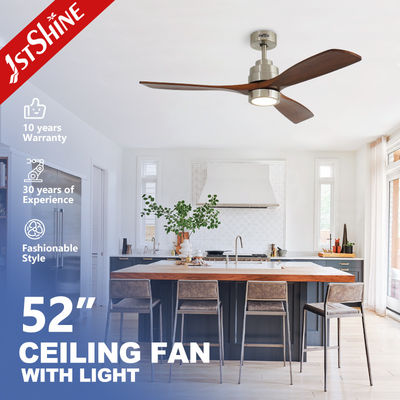 Buy 110-240V/50Hz-60Hz Input Voltage V LED Ceiling Fan with Metal Body and Solid Wood Blades online manufacture