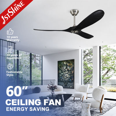 Buy Modern Black Remote LED Ceiling Fan 230V Commercial For Living Room CE online manufacture