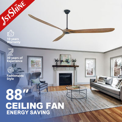 Buy Electric Power Source 220V DC Motor 88 Inch Wood Ceiling Fan with Smart Remote Control online manufacture