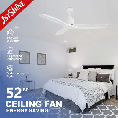 Buy Decorative Dc Motor Odm Remote Led Ceiling Fan White Modern 3 Solid Blade online manufacture