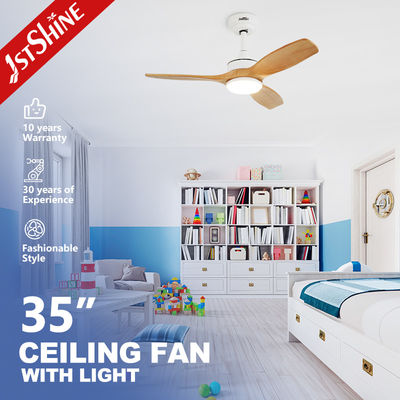 Buy Small Space 35 Inch Solid Wood Blades Ceiling Fan with LED Light Motor DC Pure Copper online manufacture