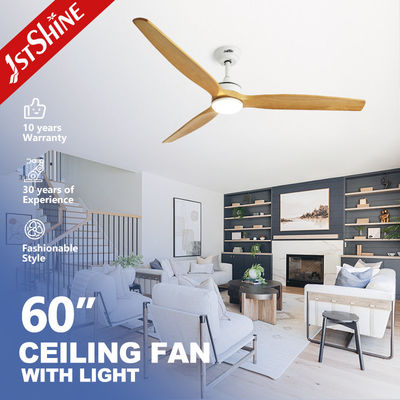 Buy 60 Inches LED Ceiling Fan Solid Wood Blade Dimmable LED Light Quiet DC Motor online manufacture