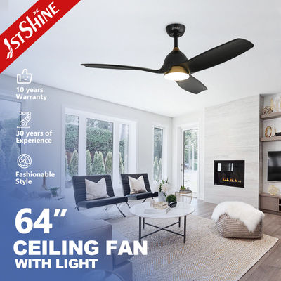 Buy 62 Inches Solid Wood Ceiling Fan With Dimmable LED Light Black Modern DC Motor online manufacture