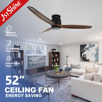Buy Flush Mount Ceiling Fan With Remote Control，Solid  Blade Quiet  DC Motor online manufacture