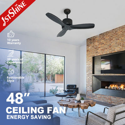 Buy Power Saving Decorative ROHS Ceiling Lamp With Fan 3 Solid Wood Blades online manufacture