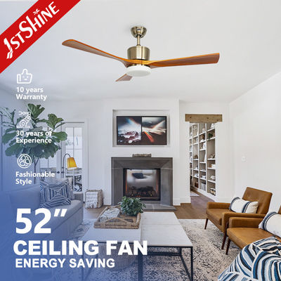 Buy Decorative LED Light Solid Wood Ceiling Fan With 5 Speed Remote Control online manufacture