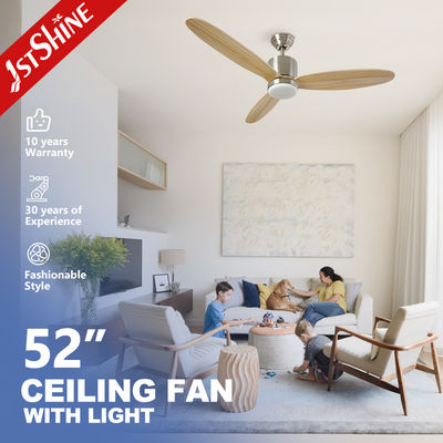 Buy Dimmable LED 52 Inches Solid Wood Ceiling Fan Light With Smart App Control online manufacture