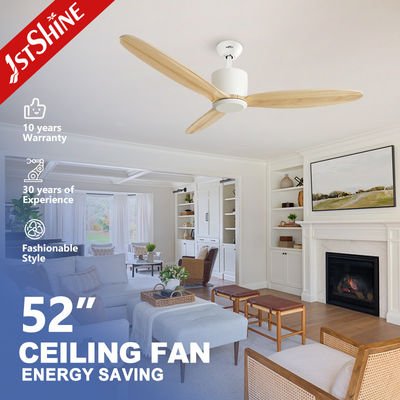 Buy OEM 3 Wooden Blades 52 Solid Wood App Smart Control Ceiling Fan With DC Motor online manufacture
