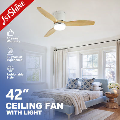 Buy 42 Inch Natural Wind Remote Control LED Ceiling Fan with Wood Blades Mulit Colors/OEM online manufacture