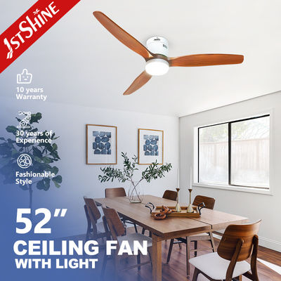 Buy Indoor Solid Wood Blades Flush 52 Inch Ceiling Fan With Light And Remote online manufacture