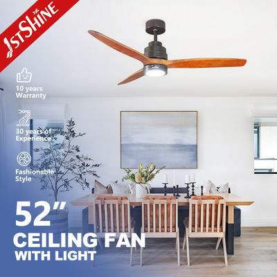 Buy Remote Control 52 Inch Solid Wood LED Ceiling Fan with Light and Decorative LED Design online manufacture
