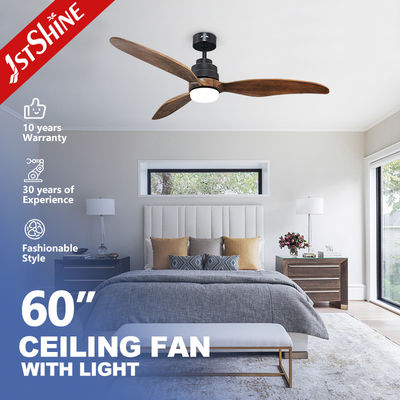 Buy Bedroom Comfortable 3 Blade Wood Ceiling Fan 60 Inch Remote Control online manufacture