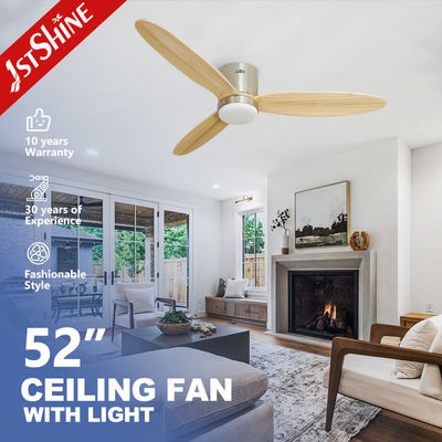 Buy 1stshine Ceiling Fan with LED and Three Wooden Blades Lamp Body Material Meatl Bedroom online manufacture