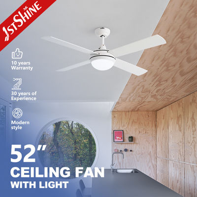 Buy Modern White Ceiling Fan With Lamp Light 6-Speed DC Motor online manufacture