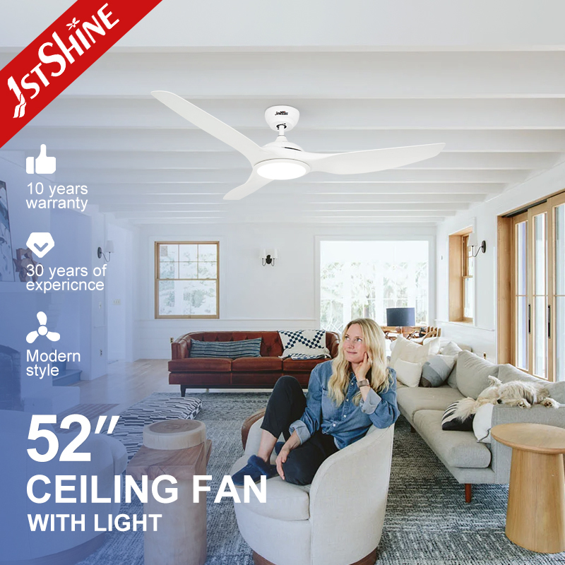 52 Inch Ceiling Fan with High-Speed DC Motor Optional LED Light Ideal ...