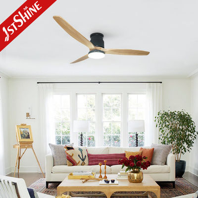 Led Ceiling Fan With Remote Control ,52 Inches Flush Mounting Quiet Dc Motor