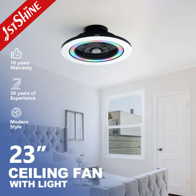 Good price 23 Inches Bladeless Ceiling Fan with RGB Light and DC Motor for Modern Bedrooms online