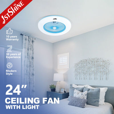 24 Inch Plastic Bedroom Ceiling Fan Light Fixtures With Remote Control