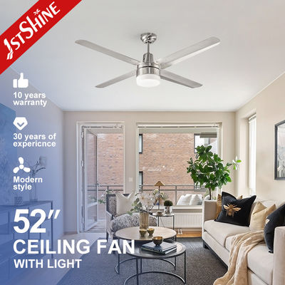110V Iron Blades Dimmable Ceiling Fan 52 Inch With AC Motor