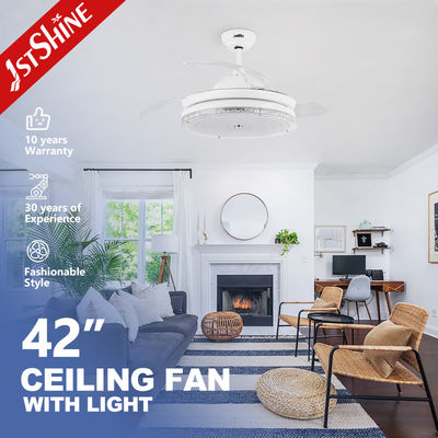 5-Speed Invisible Ceiling Fan with LED Lights and Remote Control 1stshine 3*PC Blades