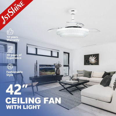Speed 3-Blade Hidden Blade Ceiling Fan with 10- and 3000K/4500K/6000K Color Temperature
