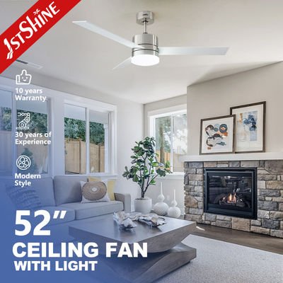 Modern Design High Airflow Ceiling Fan With Light And MDF Blades In OEM Colors