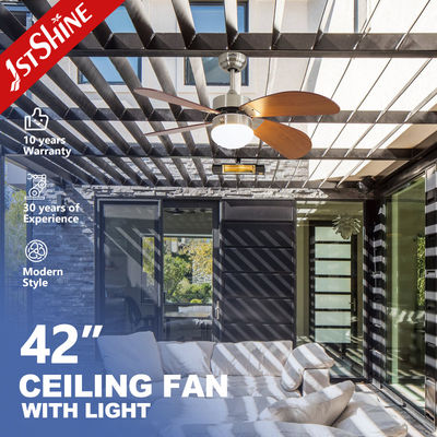 IP42 Outdoor Ceiling Fan For Waterproof Plywood Blade Remote Control