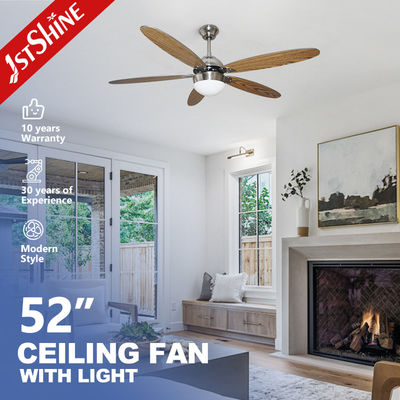 Silent DC Motor LED Ceiling Fan 52 Inches White Remote Control 3000K/4500K/6000K CCT
