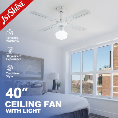 CCC ROHS White Metal Blade Ceiling Fan 45 Inch Classic 3 Speed Choice