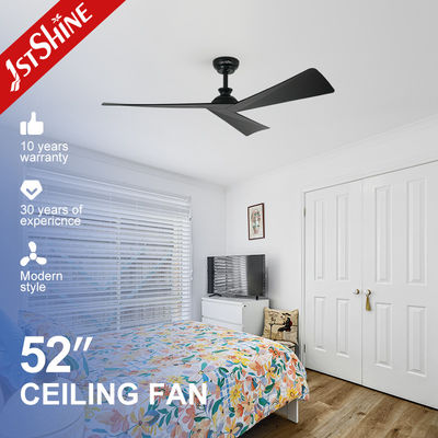 Black Finish DC Motor 6 Speeds Remote Control 3 ABS Blades Ceiling Fan Without Light