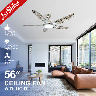 56 Inch Ceiling Fan with Dimmable LED Lighting and 5 ABS Plastic Blades
