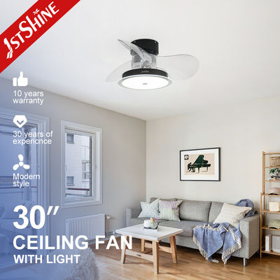 Good price 30 Inch LED Lighting Ceiling Fan 3 ABS Clear Blades Soft Wind and APP Switch Style 2- online