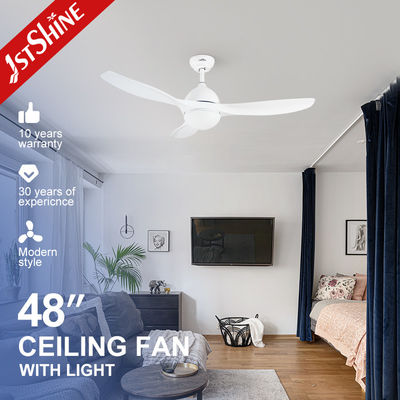 CCC Certified 1stshine White 220V DC Motor 6 Speeds Remote Control LED Ceiling Fan for Home Office