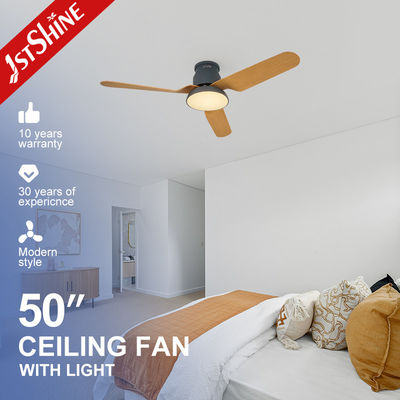 Remote Control Decorative Flush Mount Ceiling Fan 5 Speed With Light