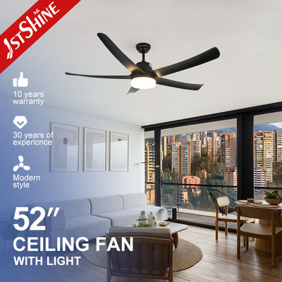 38W 56 Inch Large Air Volume Noiseless Ceiling Fan With Light 5 Speed Choice