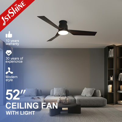 5 Speed Choice Plastic Blades LED Ceiling Fan with Light Flush Mount and Low Profile
