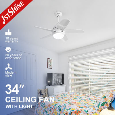 32 Inches Modern Ceiling Fan , AC Motor Plastic Blades White Quiet Ceiling Fan