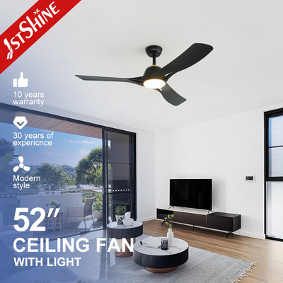 52-Inch Modern Living Room Ceiling Fan With LED Light Plastic Blade DC Motor
