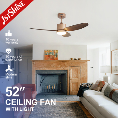 52-Inch Modern Ceiling Fan with 3-Color LED Light and Remote Control
