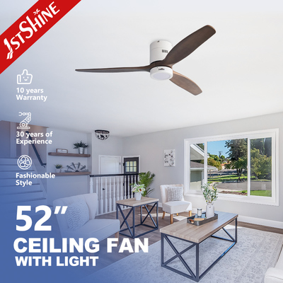 52 Inches Flush Mount LED Ceiling Fan With Light For Hotel
