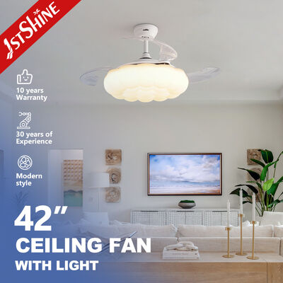 42-Inch Modern Ceiling Fan Light Foldable Blades Dimmable LED Light
