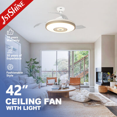Good price 42 Inch Invisible Ceiling Fan with LED Light and DC Motor | Retractable Blades for Modern Homes online